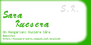 sara kucsera business card